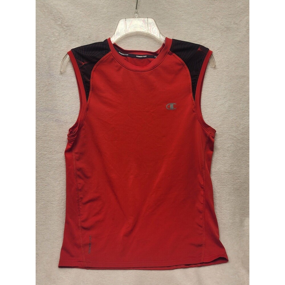 Champion Red Power Flex Shirt Sleeveless Activewear Mens S